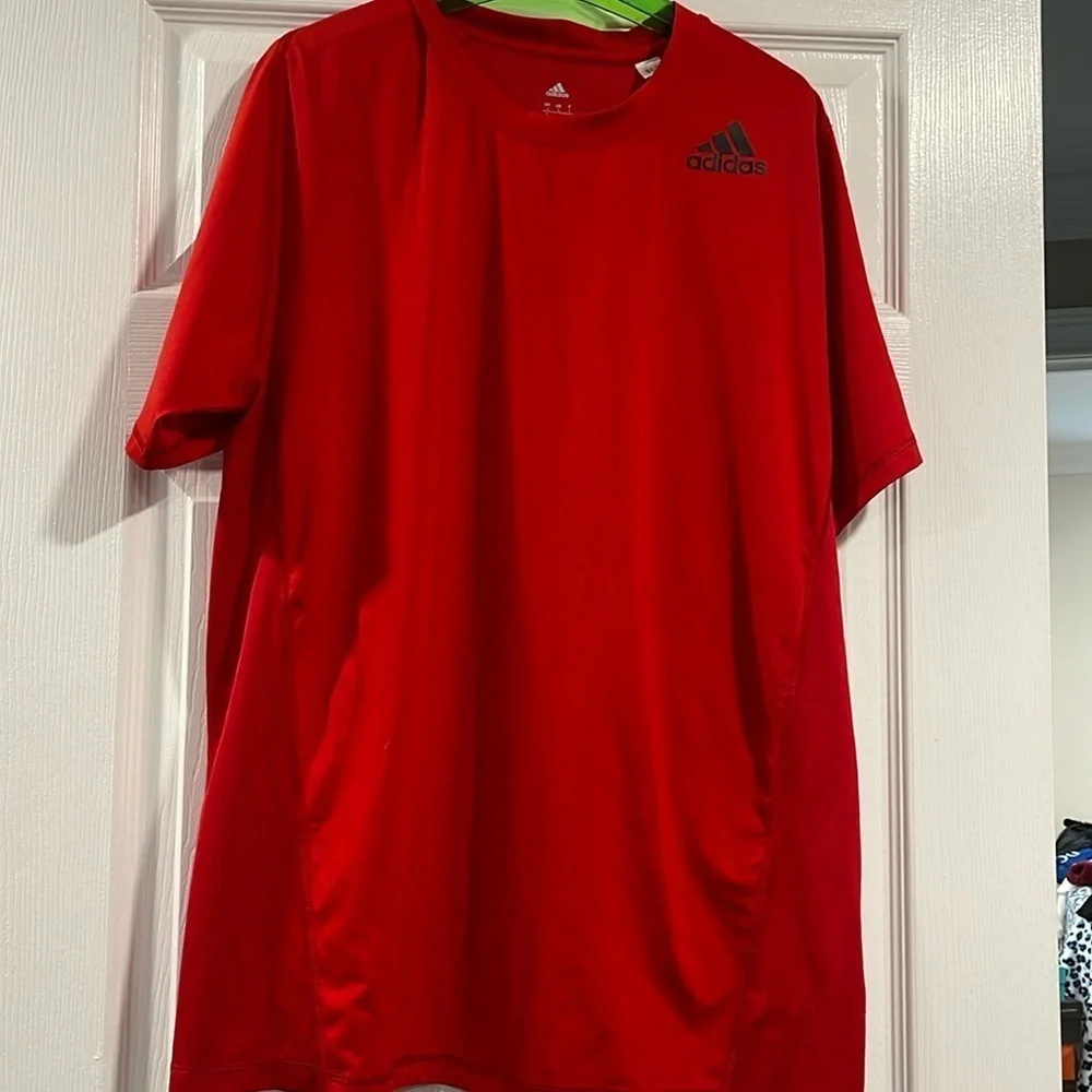 Red adidas sport shirt